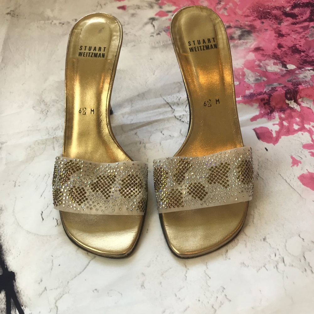 Stuart Weitzman Sheer Leopard Heels